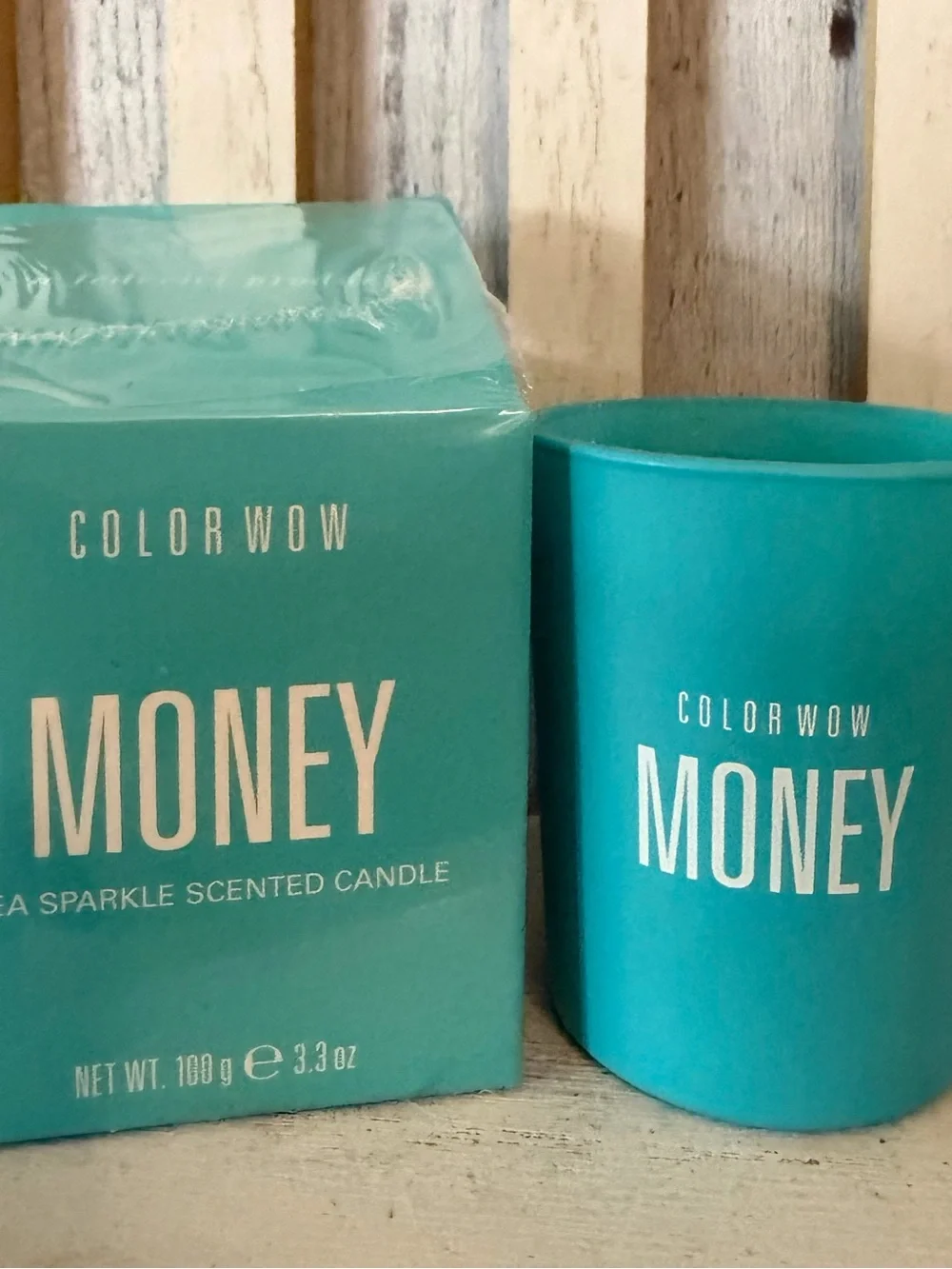 Color WOW Money Sea Sparkle Scented Candle 3.3oz Limited Edition New ColorWow